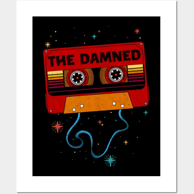 The Damned / Retro Vintage Cassette Tape / Music Fanart Wall Art by EliseOB